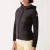 Semi-quilted jacket with combination of fabrics - Image 2