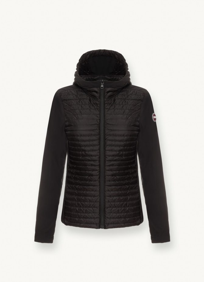 Semi-quilted jacket with combination of fabrics - Image 4