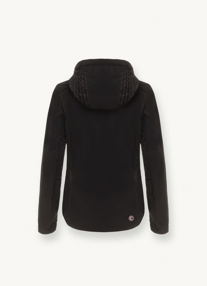 Semi-quilted jacket with combination of fabrics - Image 5