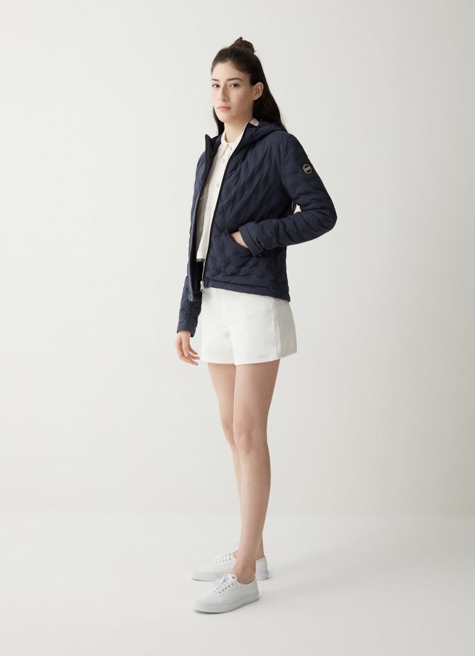 Down jacket with drawstring at the bottom - Image 2