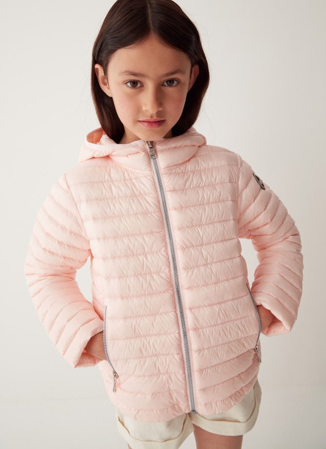 Quilted down jacket with hood - Image 3