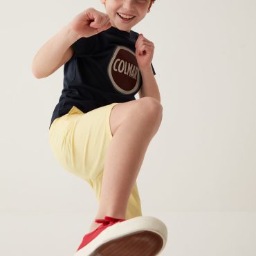 Cotton T-shirt with maxi Colmar logo
