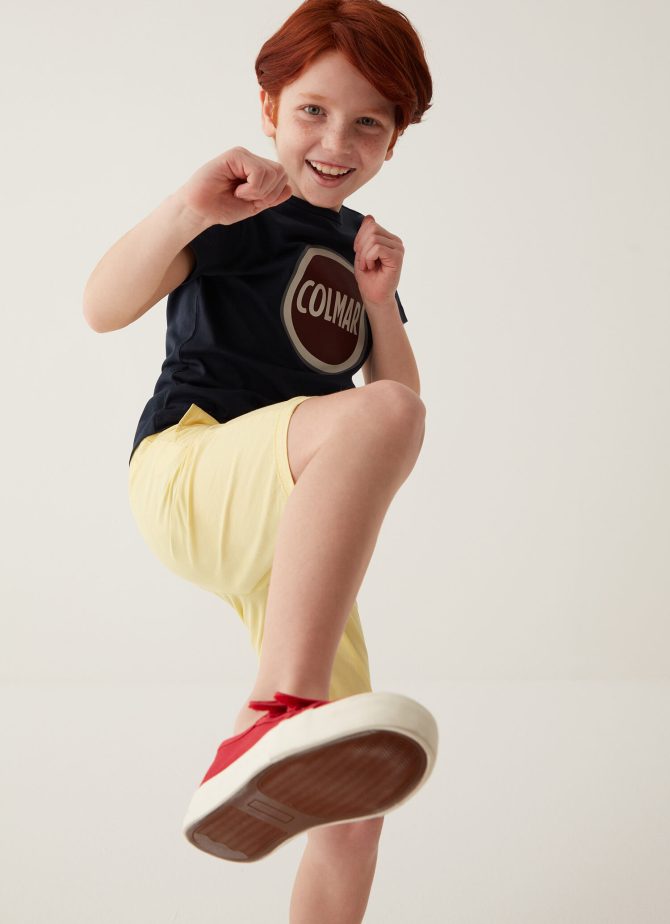 Cotton T-shirt with maxi Colmar logo