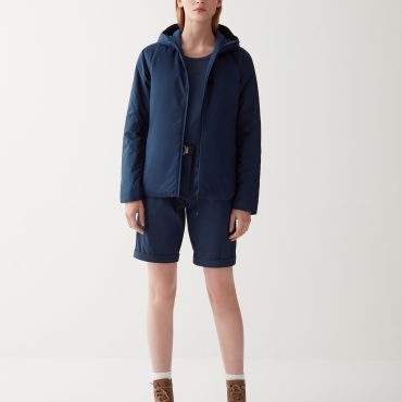 Hooded jacket in ripstop fabric