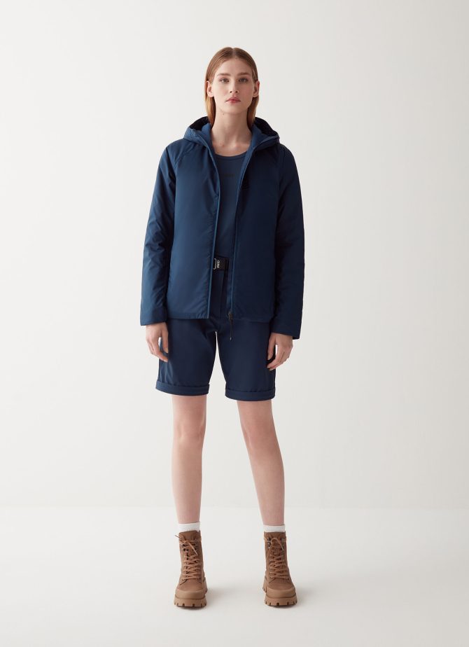 Hooded jacket in ripstop fabric