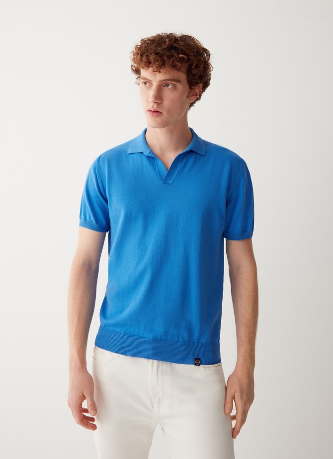 Stockinette stitch polo shirt - Image 3