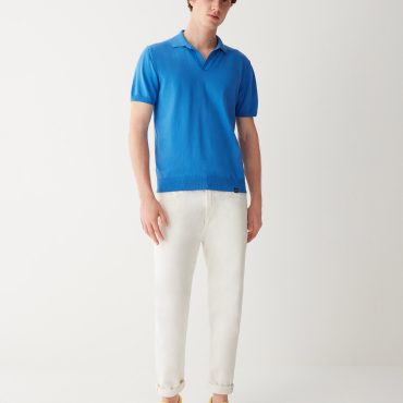 Stockinette stitch polo shirt