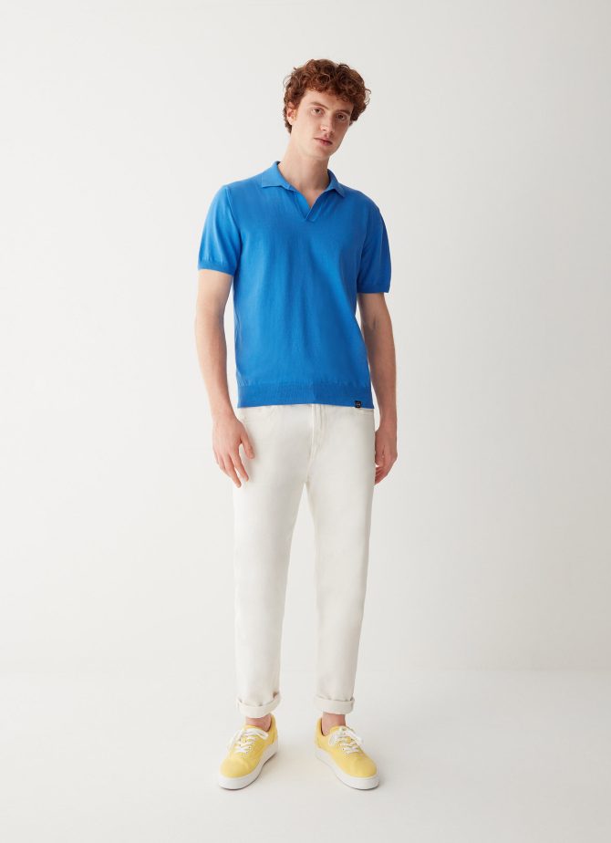 Stockinette stitch polo shirt