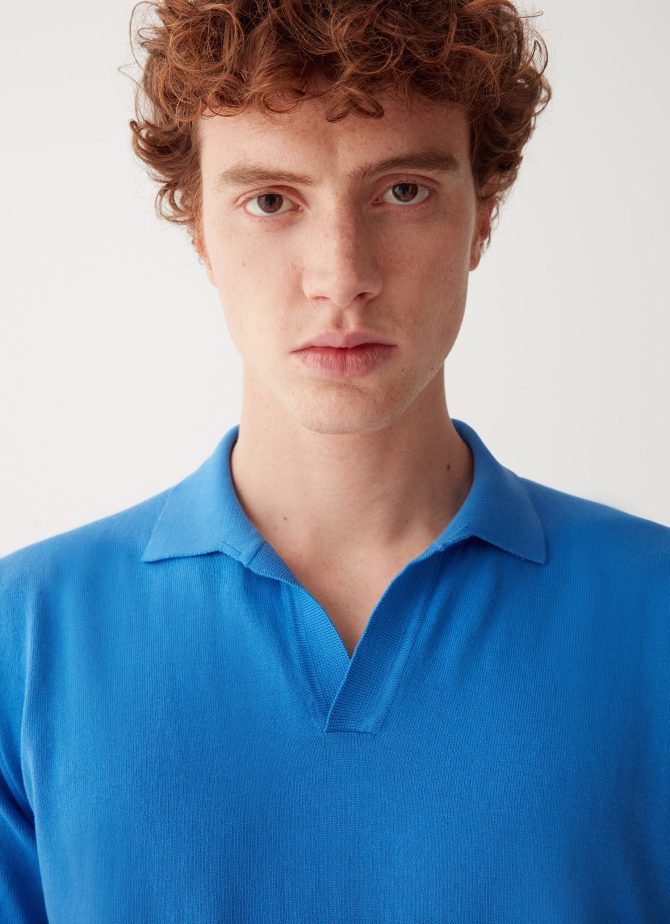 Stockinette stitch polo shirt - Image 2