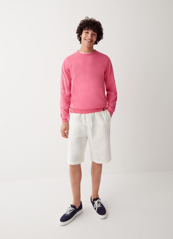 Pre-faded crewneck jumper