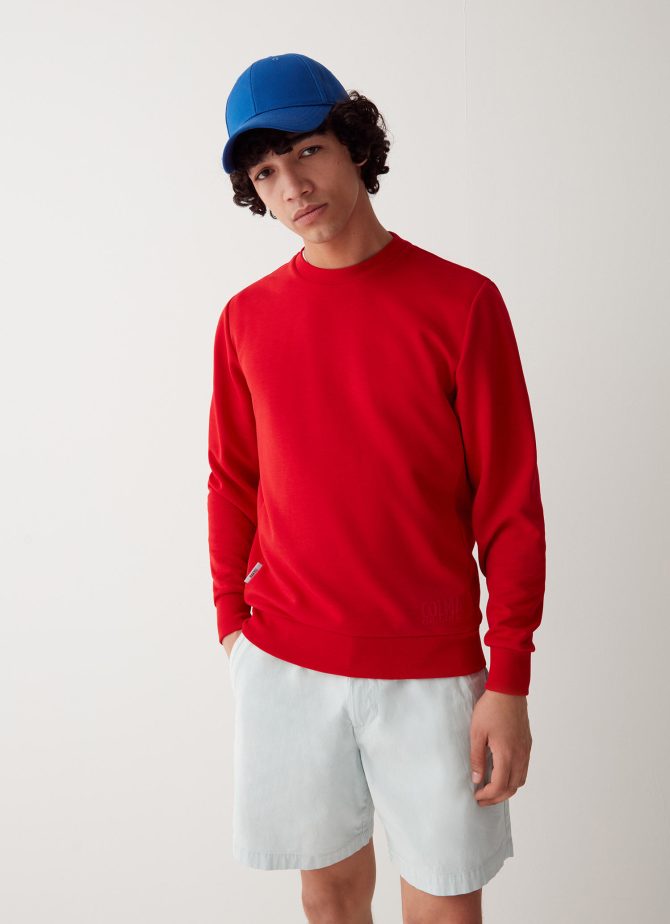 Cotton interlock crewneck sweatshirt - Image 3
