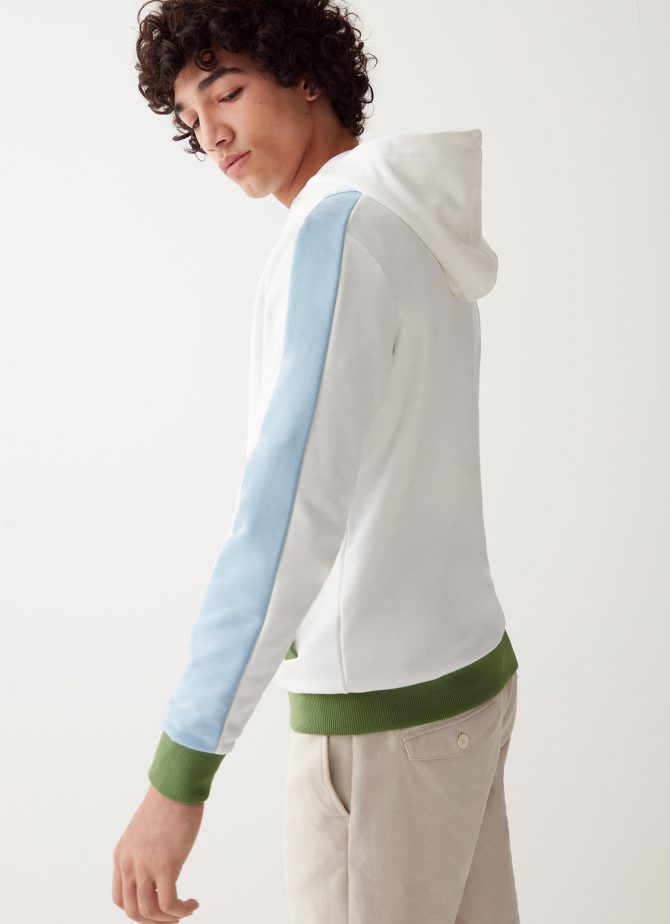 Color block full zip sweatshirt with hood - Image 3