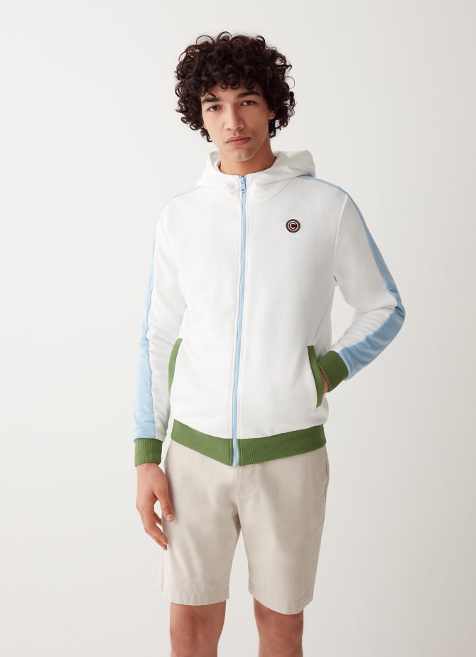 Color block full zip sweatshirt with hood - Image 2