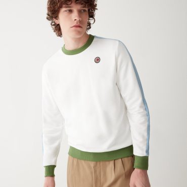 Color block round neck sweatshirt