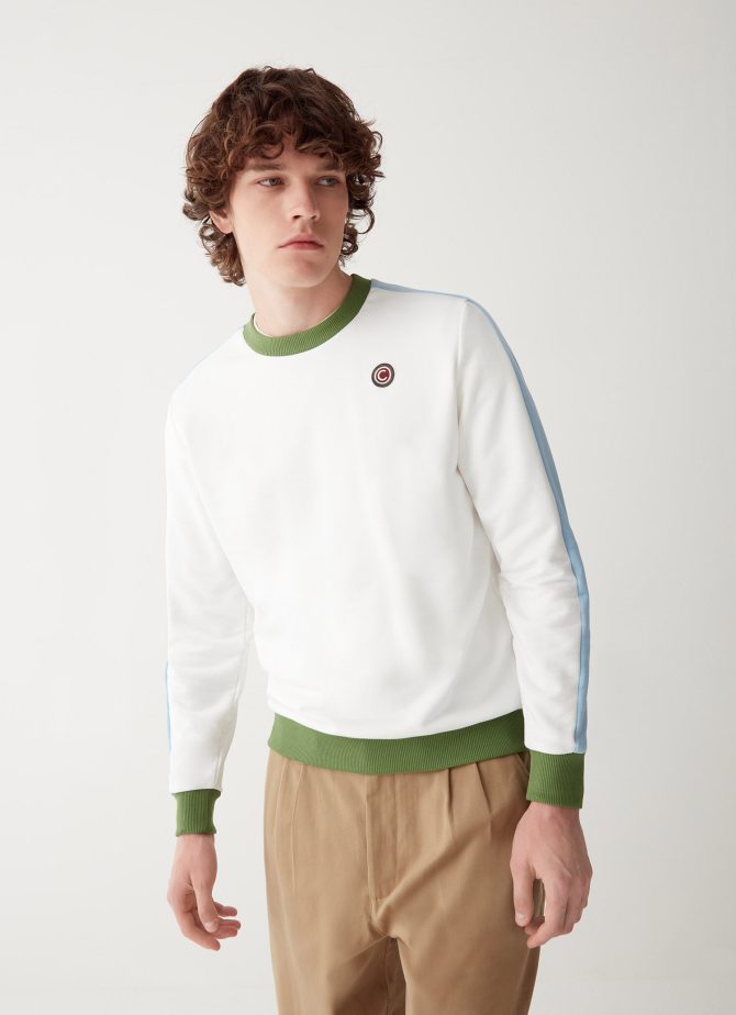 Color block round neck sweatshirt