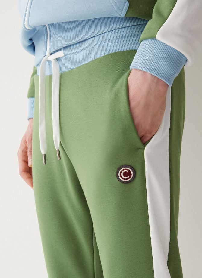 Colour block trousers with embroidered logo - Image 3
