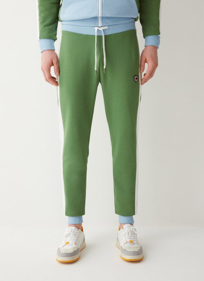 Colour block trousers with embroidered logo - Image 2