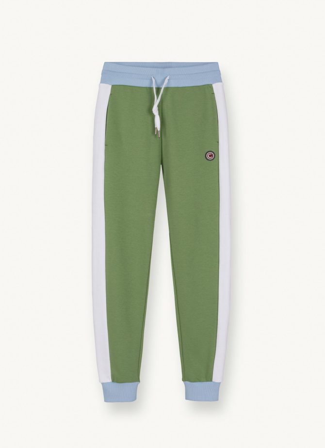 Colour block trousers with embroidered logo - Image 4