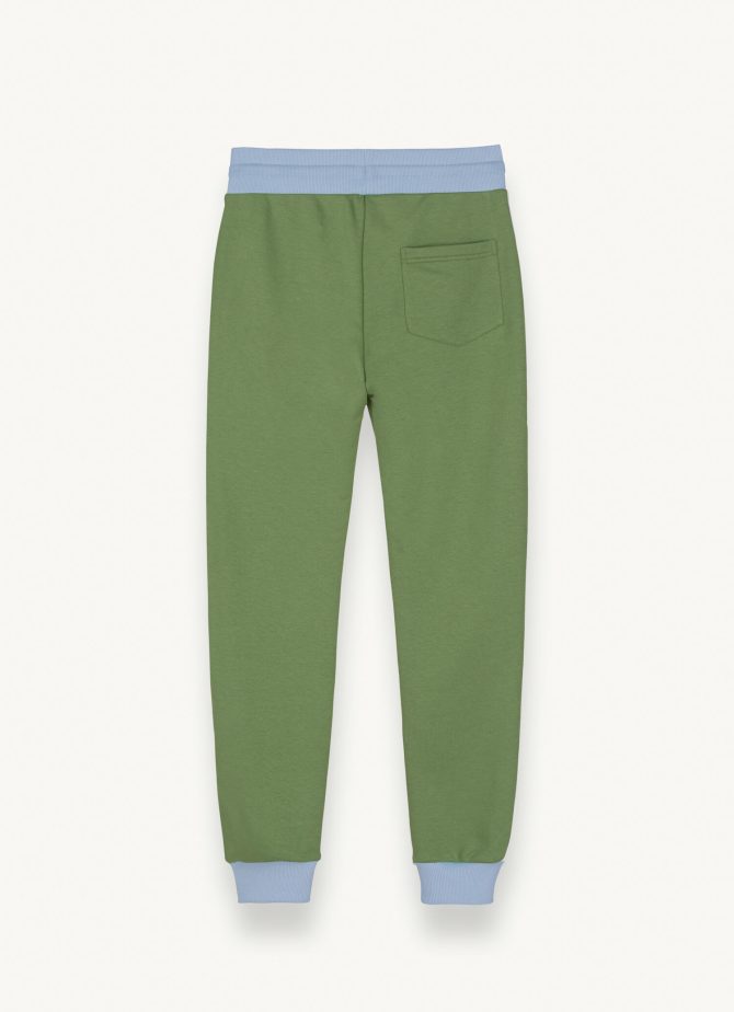 Colour block trousers with embroidered logo - Image 5