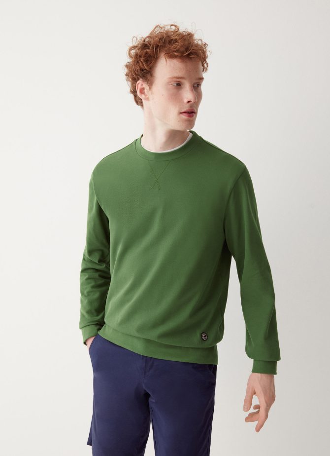 Piqué crewneck sweatshirt