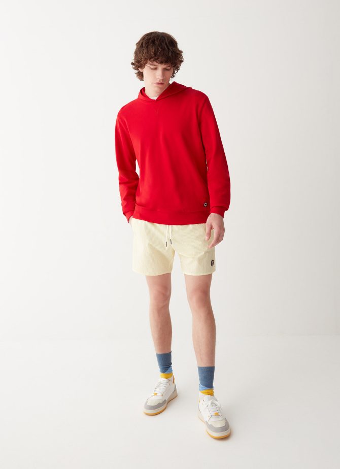 Sweatshirt with hood in piqué