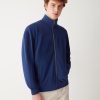 Turtle neck sweatshirt in piqué