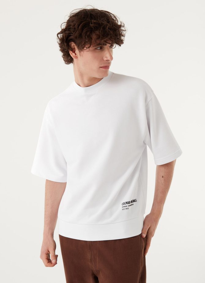 Oversized short sleeve sweatshirt