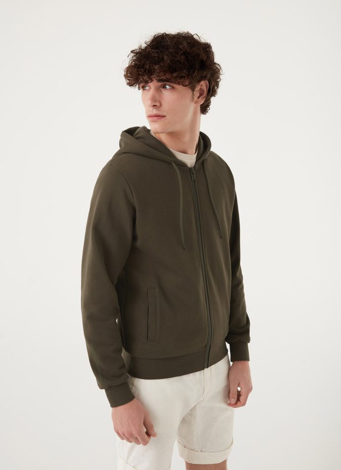 Recycled Essentials sweatshirt with zip