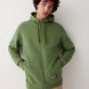 Full zip sweatshirt in diagonal fabric