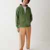Full zip sweatshirt in diagonal fabric - Image 2