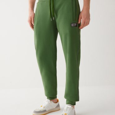Diagonal fleece trousers