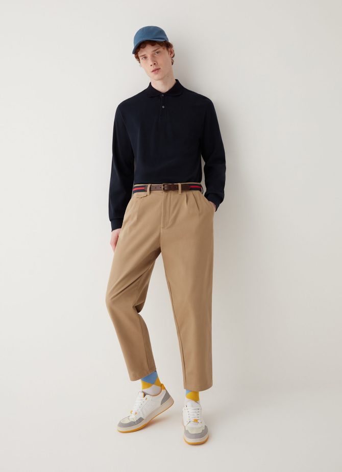 Polo sweatshirt in 100% cotton piqué