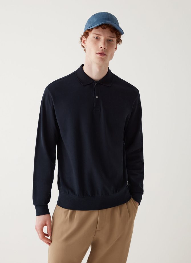 Polo sweatshirt in 100% cotton piqué - Image 2