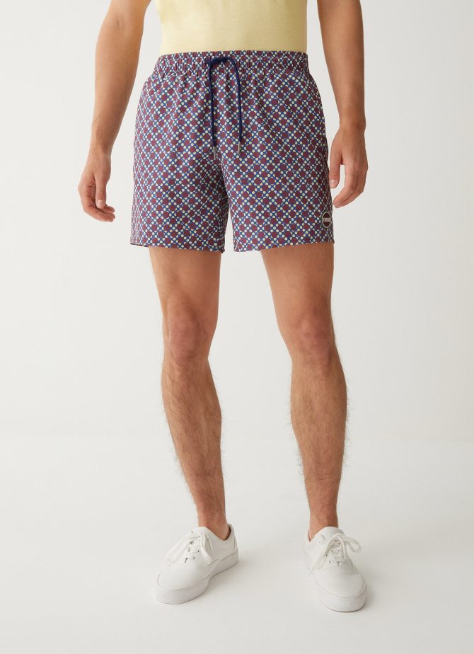 Patterned swimsuit with stretch waist - Image 3
