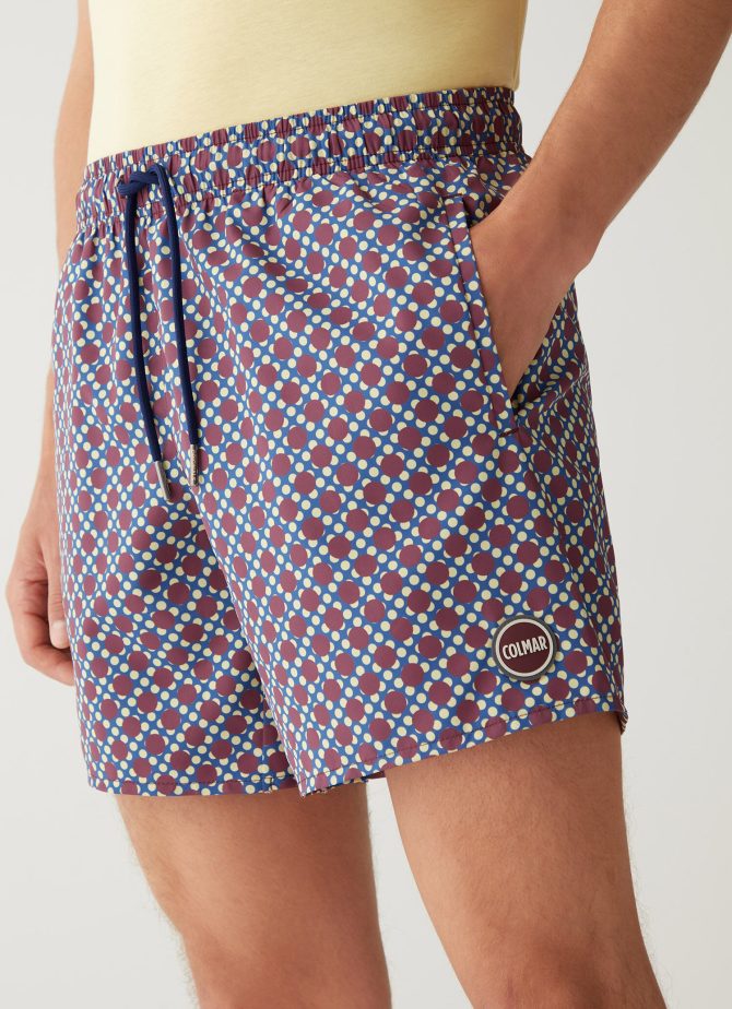 Patterned swimsuit with stretch waist
