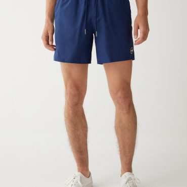 Solid colour swimsuit with elasticated waist