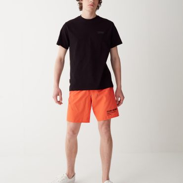 Swimsuit with elasticated waistband and back pocket