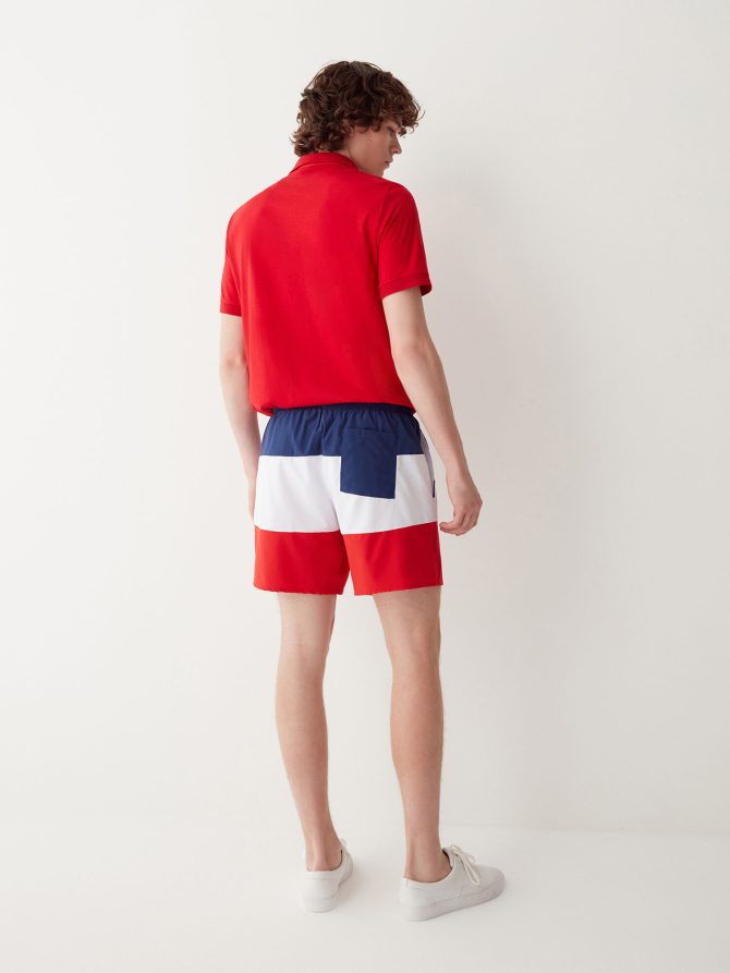 Colour block swimsuit with elasticated waist - Image 3