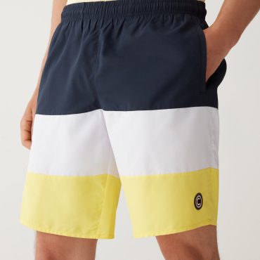 Long colour block swimsuit