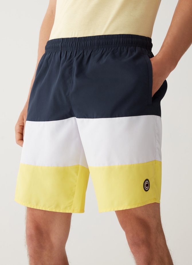 Long colour block swimsuit