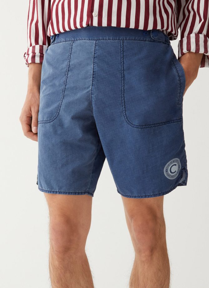 Pre-faded swimsuit with waist adjustment