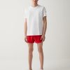 Swimsuit with tricolour bands