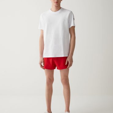Swimsuit with tricolour bands