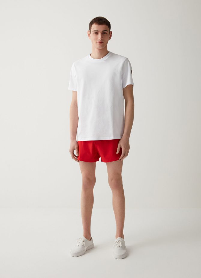 Swimsuit with tricolour bands