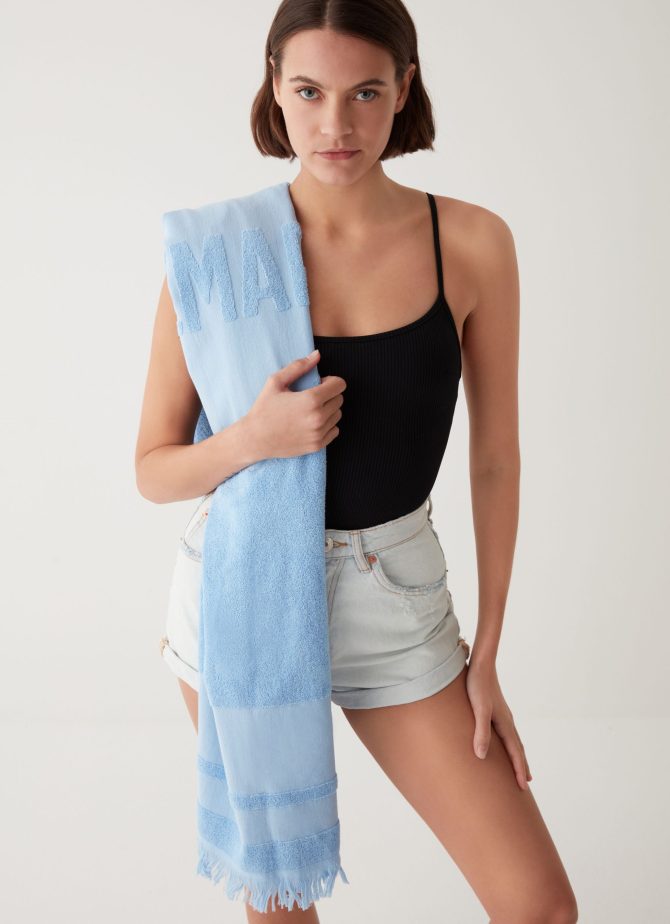 Terry towel with fringing
