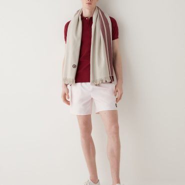 Striped towel in 100% cotton