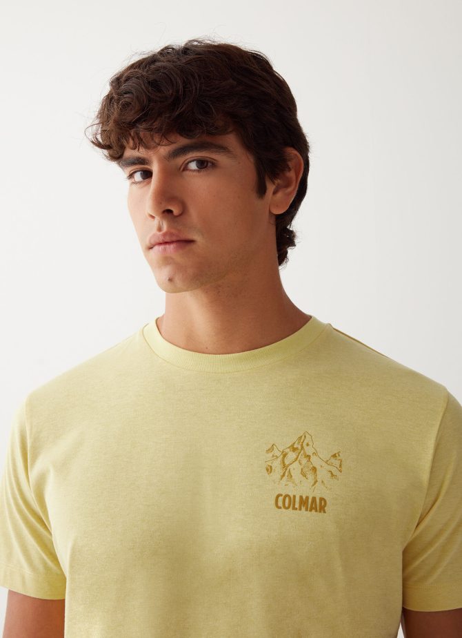 Melange effect short-sleeved T-shirt - Image 3