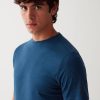 Short-sleeved T-shirt in jersey and merino wool - Image 2