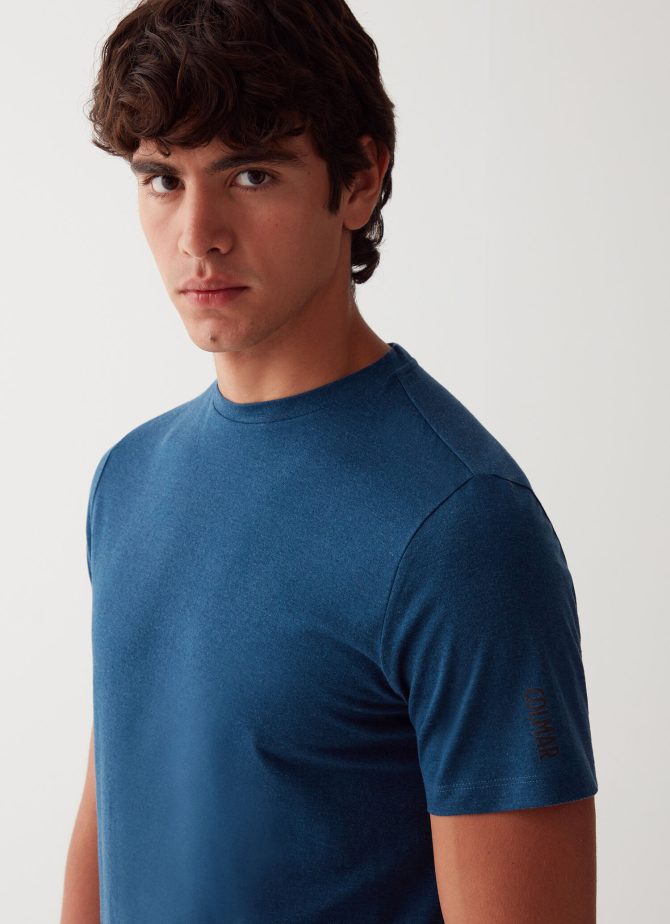 Short-sleeved T-shirt in jersey and merino wool - Image 2