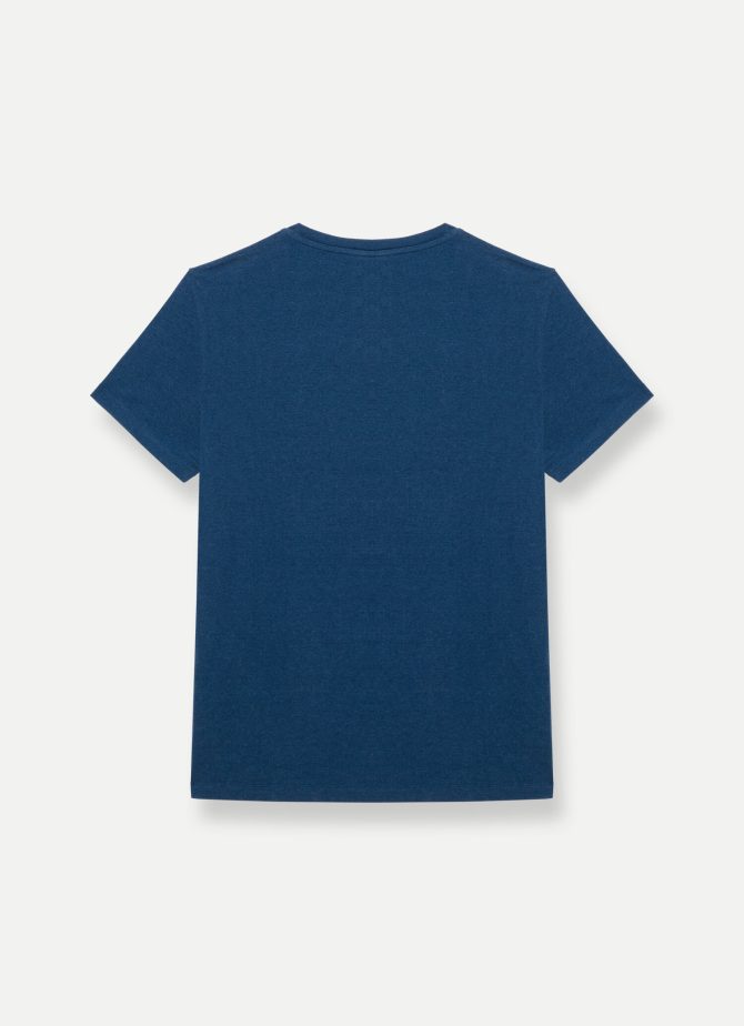 Short-sleeved T-shirt in jersey and merino wool - Image 5